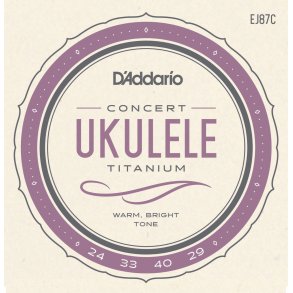 D'Addario EJ87C Ukulele Koncert Titanium